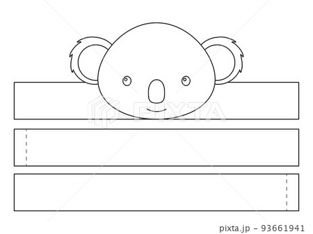 Printable koala paper crown. Diy cut party...のイラスト素材 [93661941] - PIXTA