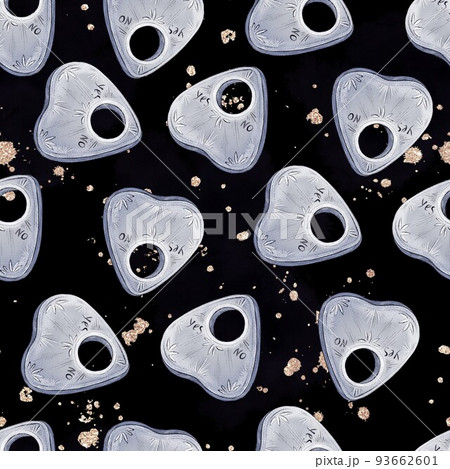 Halloween seamless pattern. Background with board of prophecies 93662601