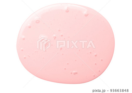 A sample of gel moisturizer for face or body with vitamin C. Isolated on a white background. 93663848