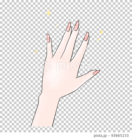 修指甲指甲插圖（粉紅色） 93665233