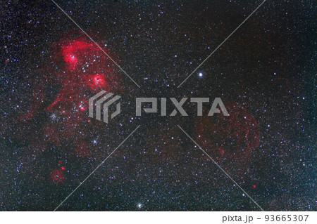 ぎょしゃ座からおうし座にかけての星雲・星団群　天体写真 93665307
