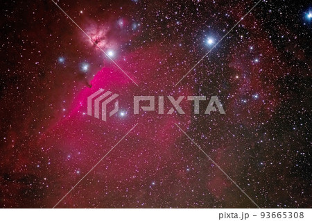 オリオン座の馬頭星雲付近　IC434　天体写真 93665308