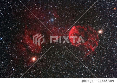 ふたご座の散光星雲IC443　くらげ星雲　天体写真 93665309