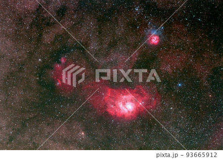 いて座の散光星雲M8とM20 天体写真 いて座の散光星雲M8とM20 天体写真 93665912