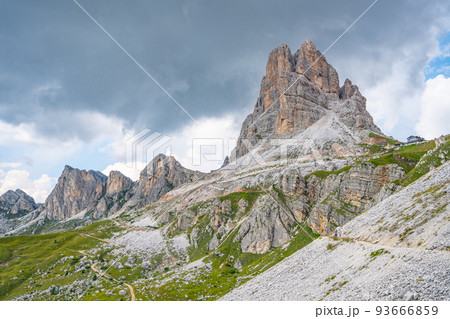 Averau Mountain and Rifugio Averau in Dolomites Averau Mountain and Rifugio Averau in Dolomites 93666859