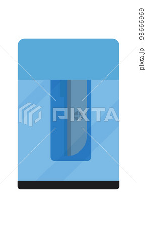 Pencil sharpener isolated on a white background. Stationery for school and office. Flat style. Vector Pencil sharpener isolated on a white background. Stationery for school and office. Flat style. Vector 93666969