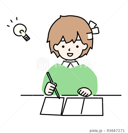受験勉強する男性 男子学生 学校 勉強 テストのイラスト素材