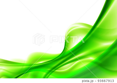 Bright green wavy transparent waves on a white background. Waves abstract background Bright green wavy transparent waves on a white background. Waves abstract background 93667913