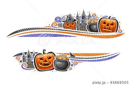 Vector border for Halloween Vector border for Halloween 93669505