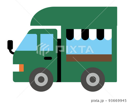 かわいいキッチンカーのイラストB 93669945