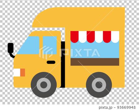 Cute kitchen car illustration A 93669948