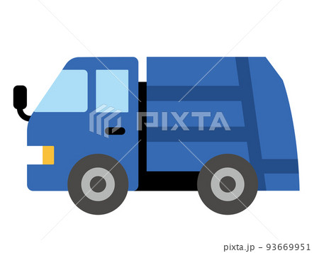 かわいいゴミ収集車のイラストのイラスト素材 かわいいゴミ収集車のイラストのイラスト素材
