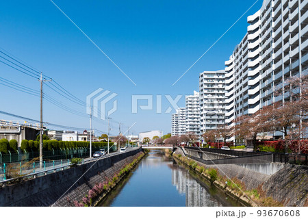 松戸市　共同住宅の都市風景 93670608