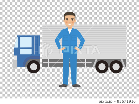 heavy truck and driver 93671916