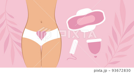 set of female hygiene products menstruation woman body set of female hygiene products menstruation woman body 93672830