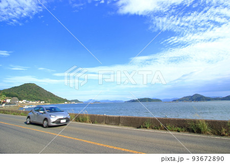 気持ちいい 海辺の国道185号線 (さざなみ海道) 気持ちいい 海辺の国道185号線 (さざなみ海道) 93672890