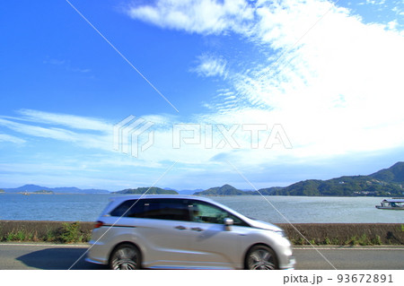 気持ちいい 海辺の国道185号線 (さざなみ海道) 気持ちいい 海辺の国道185号線 (さざなみ海道) 93672891