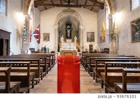 Beautiful view of Siena in Tuscany. Siena Palio day. 93676101