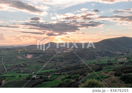 Beautiful view of Tuscany landscape and landmarks. Summer in Italy Beautiful view of Tuscany landscape and landmarks. Summer in Italy 93676205