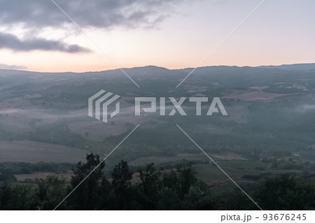 Beautiful view of Tuscany landscape and landmarks. Summer in Italy Beautiful view of Tuscany landscape and landmarks. Summer in Italy 93676245