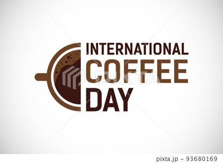 International coffee day vector illustration. Suitable for greeting cards, posters, and banner 93680169