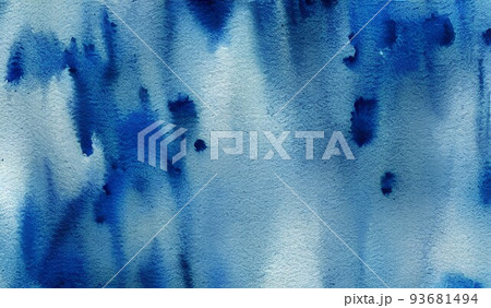 青い水彩画の背景素材 93681494