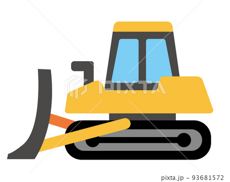 かわいいブルドーザーのイラストA 93681572