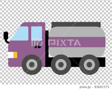かわいいタンクローリーのイラストB 93681573