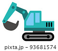 かわいいショベルカーのイラストB 93681574