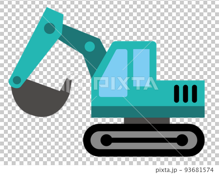 可愛的挖掘機圖 B 93681574