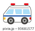 かわいい救急車のイラストB 93681577