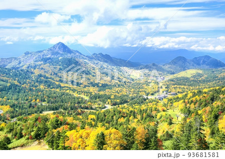 横手山より望む志賀高原の紅葉 横手山より望む志賀高原の紅葉 93681581