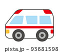 かわいい救急車のイラストA 93681598