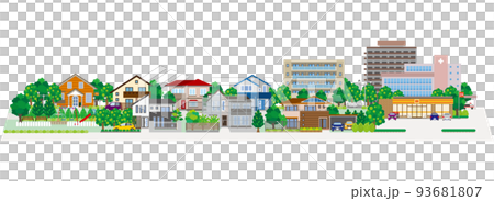 矢量圖的城市景觀。 矢量圖的城市景觀。 93681807