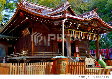 代々木八幡宮 早春の参拝者の風景 93682139