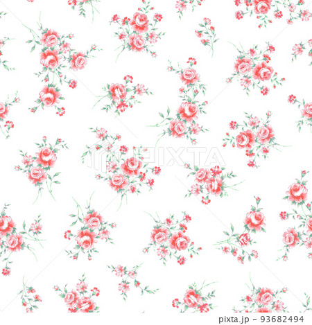 手描きの薔薇を総柄に, 手描きの薔薇を総柄に, 93682494