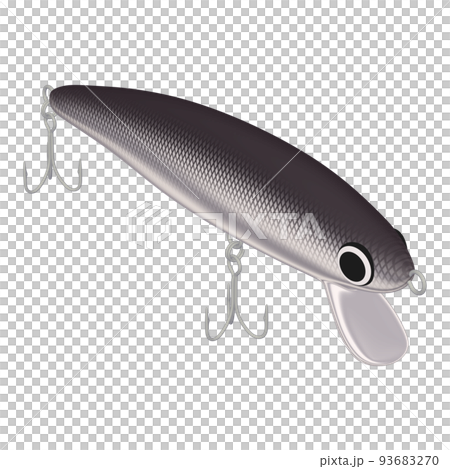 Fishing tackle illustration material lure - Stock Illustration