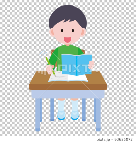 読み書きができる男の子　のイラスト 93685072