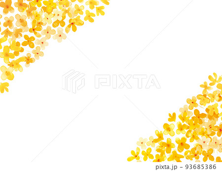 キンモクセイの花のフレーム 93685386