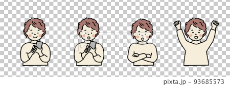 スマートフォンを使う若い男性 93685573