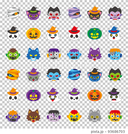 ハロウィン  キャラクター セット カラー 93686703