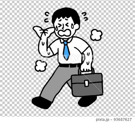 汗流浹背的上班族男(簡單) 汗流浹背的上班族男(簡單) 93687627