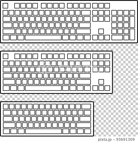 シンプルキーボード3種（フル・テンキーレス・60%） 93691309