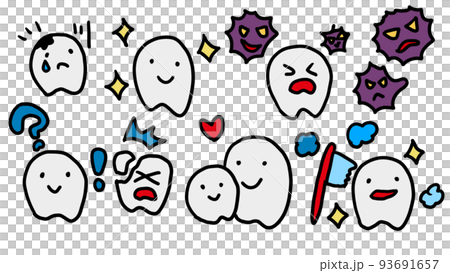 可愛手繪插畫牙套 93691657