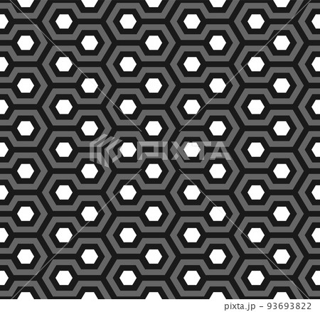 Vector modern seamless geometry pattern hexagon black and white background 93693822