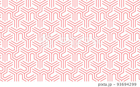 Abstract geometric pattern with stripes, lines. Seamless vector background. White and pink ornament. Simple lattice graphic design 93694299