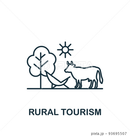 Rural Tourism icon. Line simple Travel icon for templates, web design and infographics 93695507