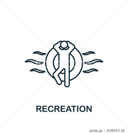 Recreation icon. Line simple Travel icon for templates, web design and infographics Recreation icon. Line simple Travel icon for templates, web design and infographics 93695516