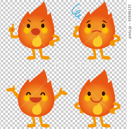 Flame character energy burning 93696135