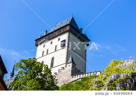 Royal gothic castle of Karlstejn in the Czech Republic 93696664
